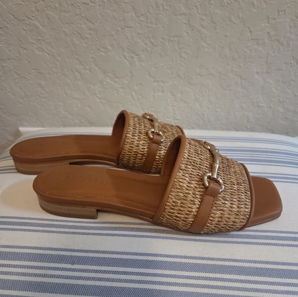 J.McLaughlin Luiza Vacheta Woven Sandals Tan - Picture 4 of 12